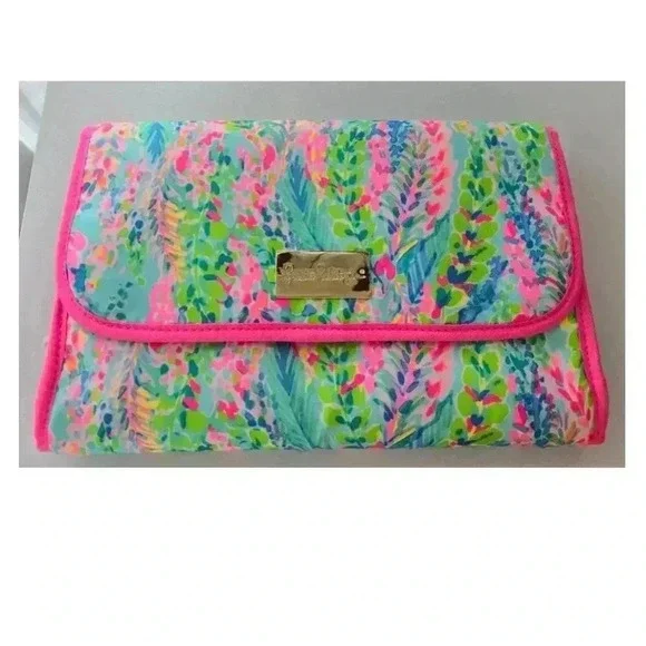 Lilly Pulitzer "Catch the Wave" Luggage Travel Bag Cosmetic Makeup Case - Picture 2 of 11